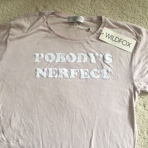 Soft pink wildfox t shirt